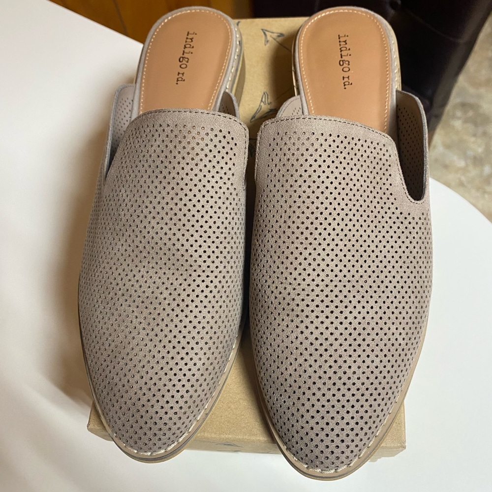 New Indigo Road mules. Size 10